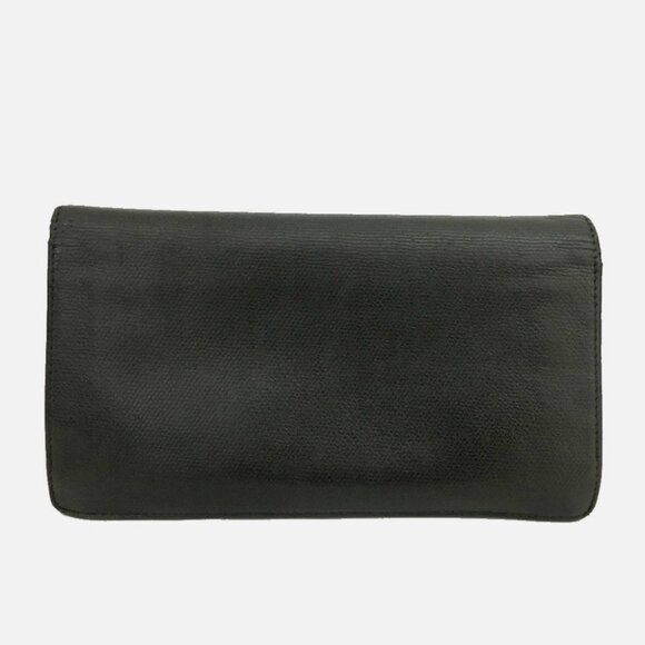 CHANEL Coco Button Leather Bifold Wallet Black France - Picture 6 of 8